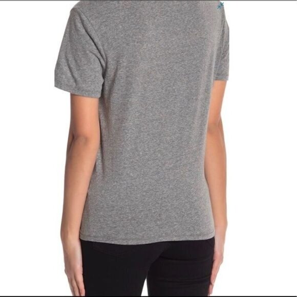 NWT BP Grey V-Neck Short Sleeve Top - Medium - Picture 2 of 3